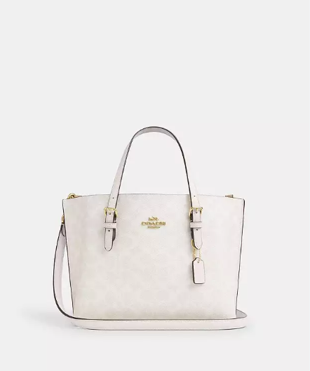 Mollie Tote Bag 25 In Signature Canvas (White)