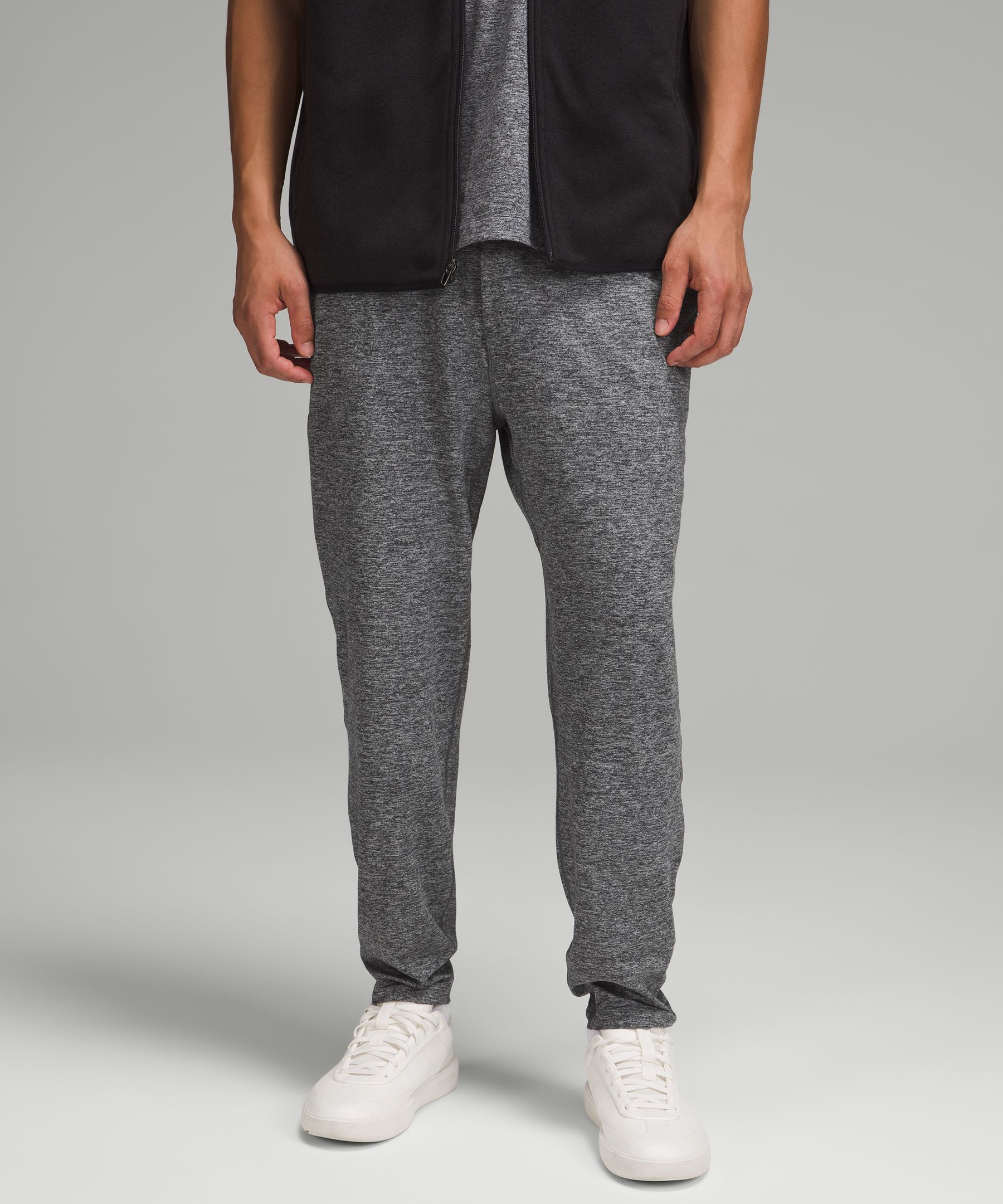 Men's Soft Jersey Tapered Pant Regular (Black)