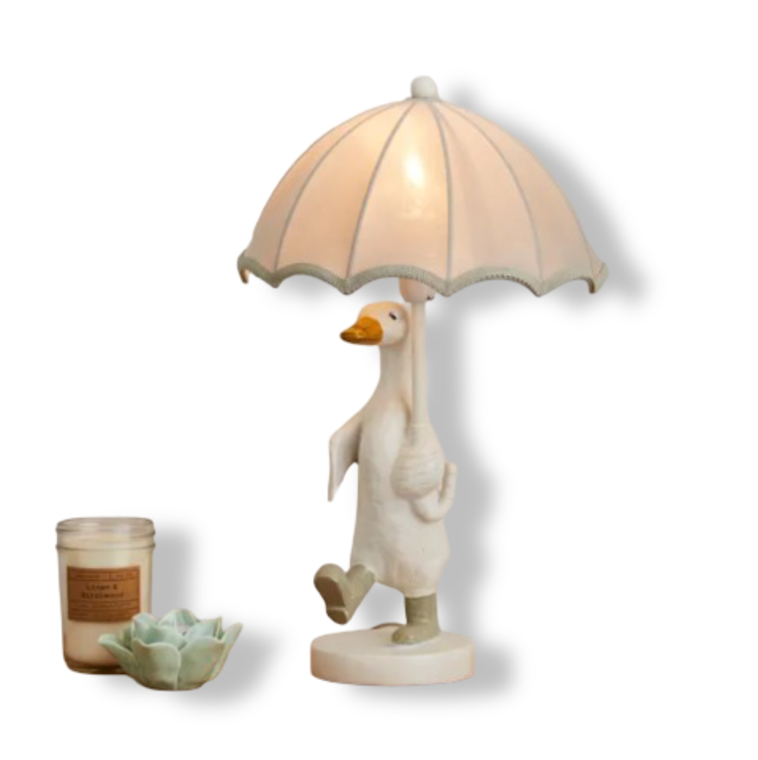 Darcy Resin Duck White Table Lamp