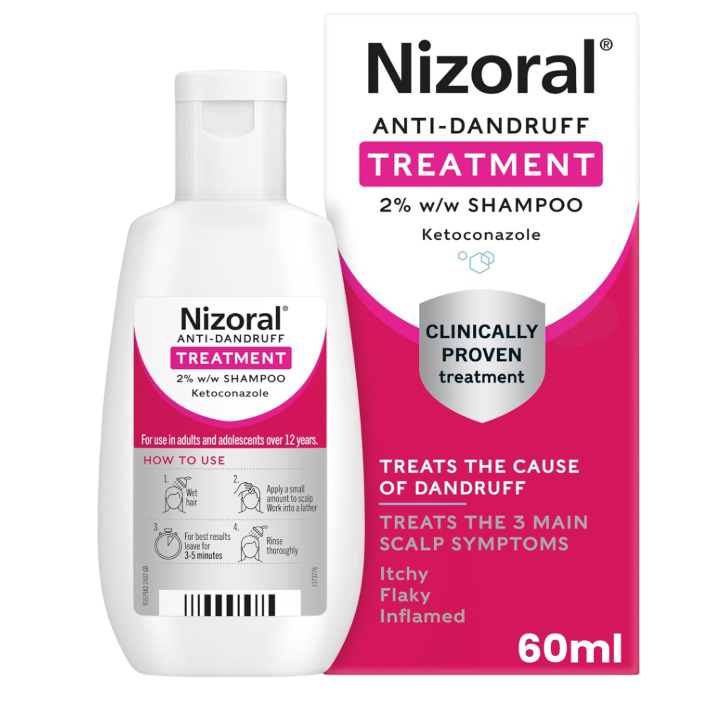 Nizoral: Anti-Dandruff Treatment Shampoo, Treats and Prevents Dandruff - 60ml