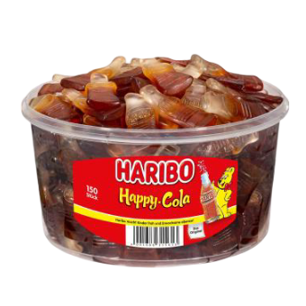 Haribo: Happy Cola Fruit Gum Bottles - 150 Pieces
