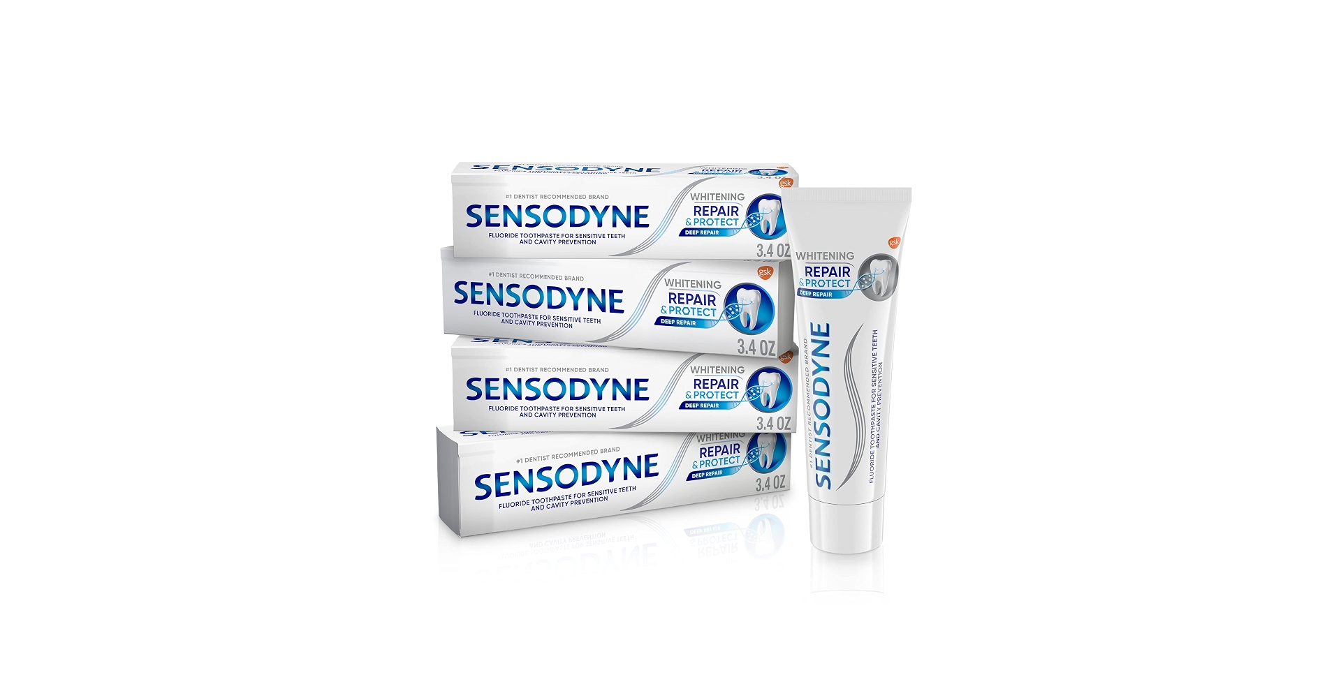 Sensodyne Repair and Protect Whitening Toothpaste (3.4 oz Pack of 3)