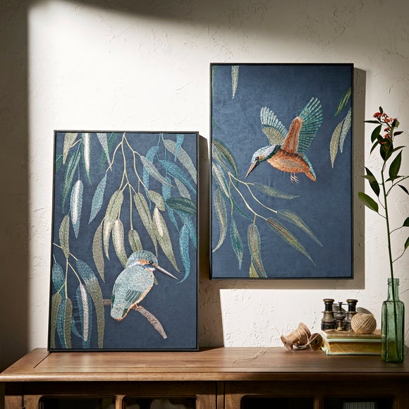 NHM: Kingfisher Canvas (40x60cm, Set of 2)