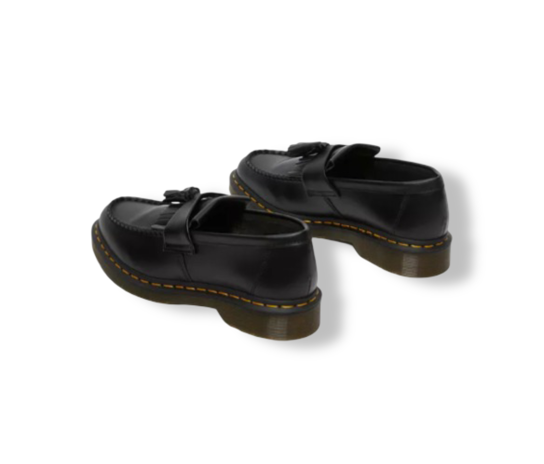 Adrian: Yellow Stitch Leather Tassel Loafers