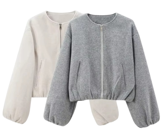 Fleece Bomber Jackets for Women