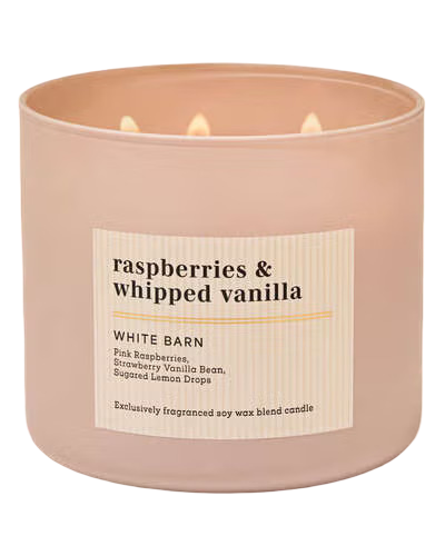 3-Wick Candle: Raspberries & Whipped Vanilla - 411g