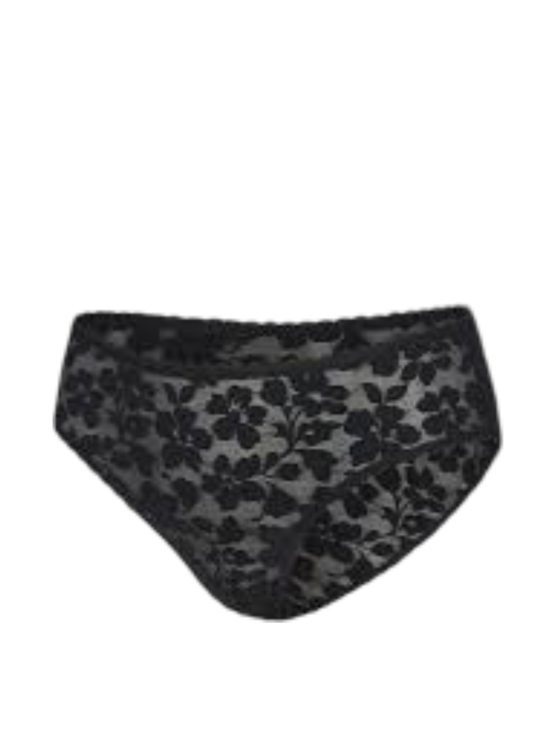 Lavish Lace Hipster Panty (Black Caviar)