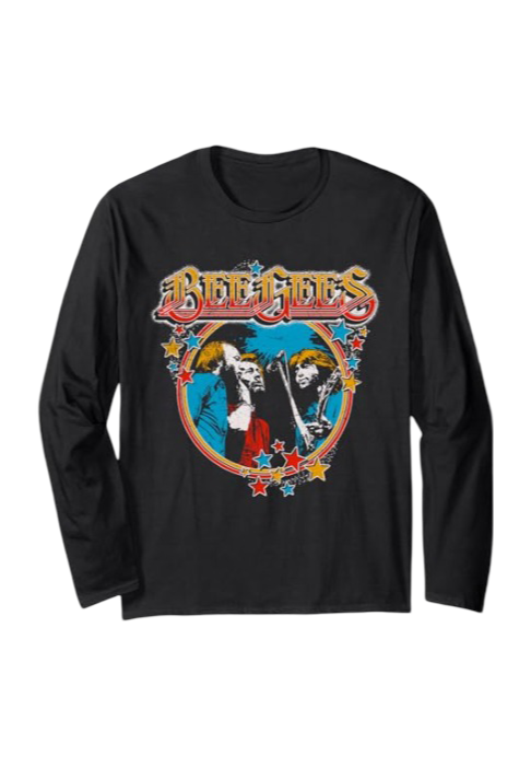 Official Bee Gees Vintage Stars Long Sleeve T-Shirt (Black)