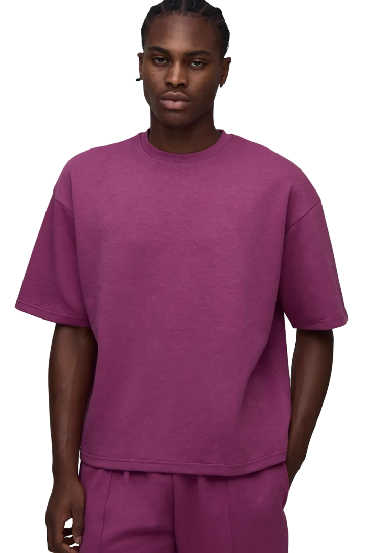 boohooMAN: Oversized Boxy Premium Interlock T-Shirt