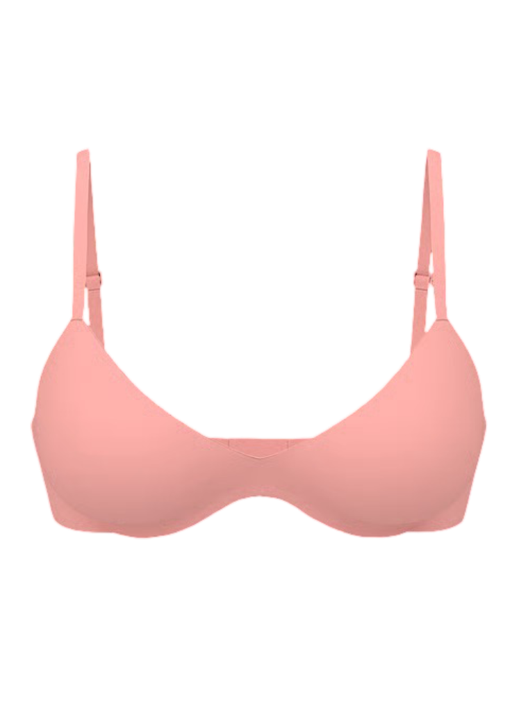 Flexfactor Lightly Lined Plunge Demi Bra (Blush Pink)