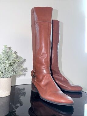 Women's: Bandolino Brown Leather Knee High Riding Boots