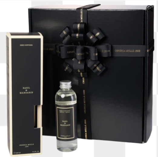 Molla 1899: Mikado Geurstokjes 100ml Met Refill 200ml Basil & Mandarin Set