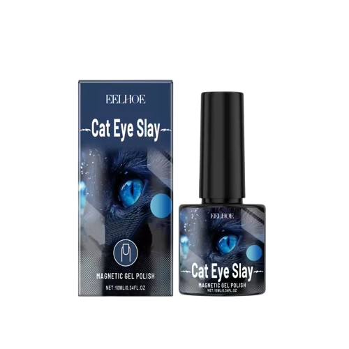 Eelhoe - Magnetic Cat Eye Nail Polish - 10ml (Blue and Black)