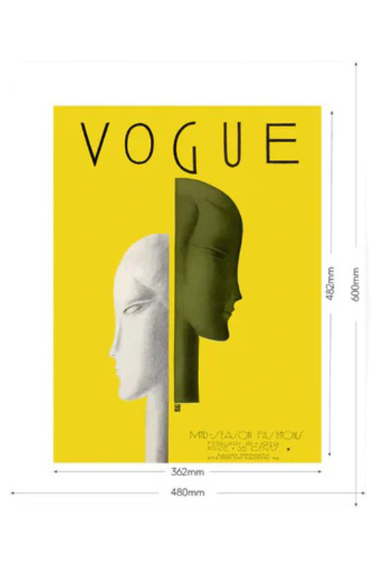 Vogue 1929 E.G Benito Abstract Faces Cover Print
