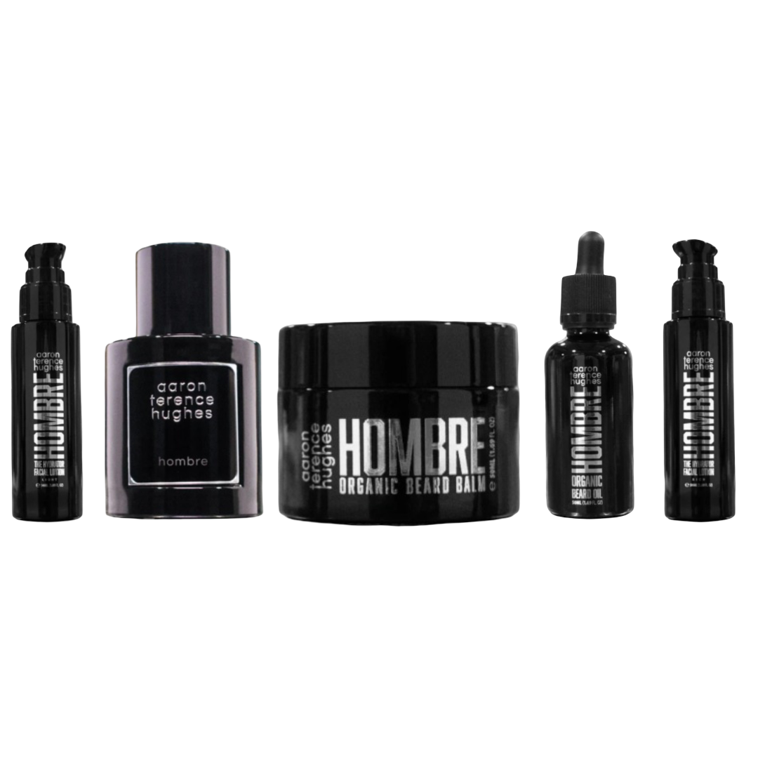 Hombre Collection Set (Perfume, Face Cream, Beard Balm & Beard Oil)