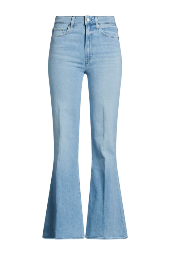 Paige: Women's Charlie Faded High Rise Flared Jeans