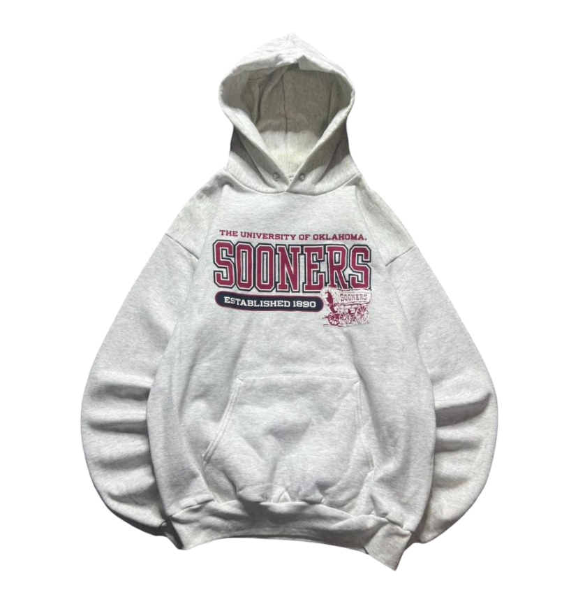 Russell Athletic Men's Hoodie (Grey and White)