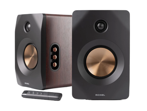 Roxel: Nova Active Bookshelf Speakers, Wireless BT 5.4 - 100-Watt RMS Power