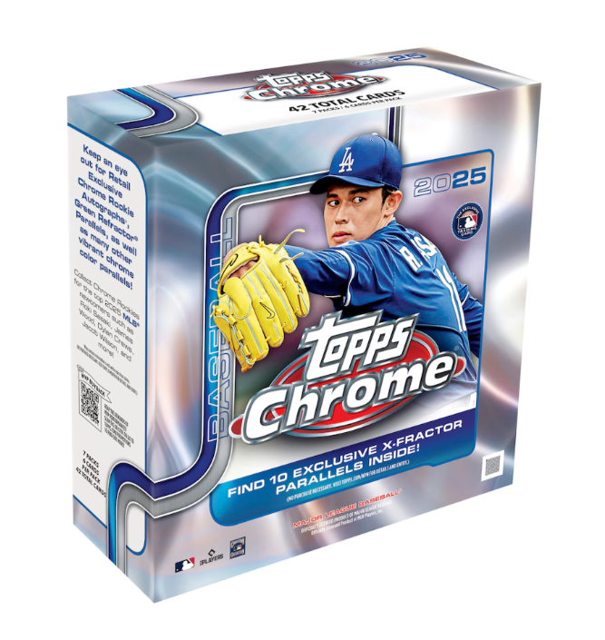 2025 Topps Chrome Baseball Factory Sealed Mega Box