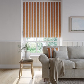 Emily Bond Gabriel Made to Measure Roman Blind (Ochre, Blackout, Inside Recess, Right Hand Chain)