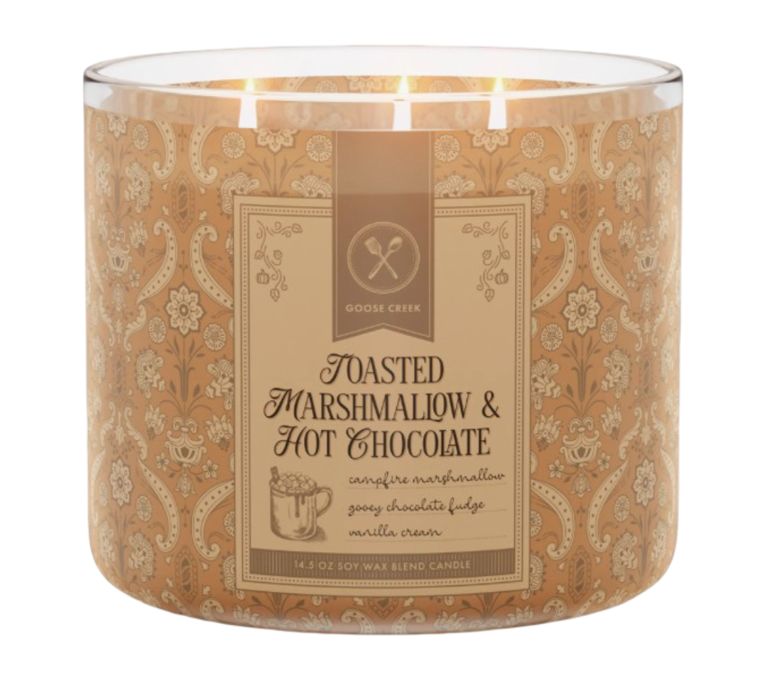 Toasted Marshmallow & Hot Chocolate 3-Wick Candle - 411g