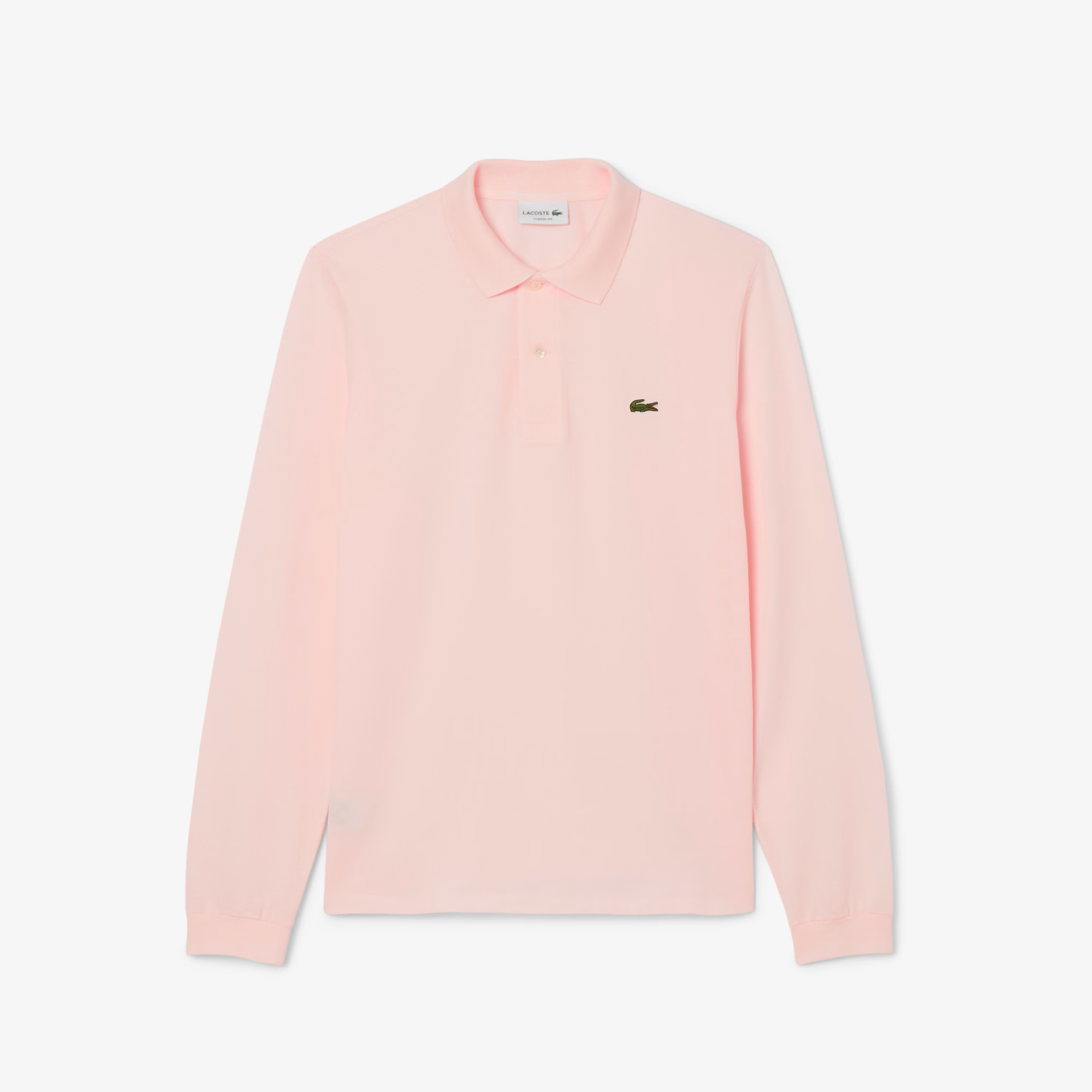 Men's Classic Long Sleeve Fit Polo  (Light Pink)