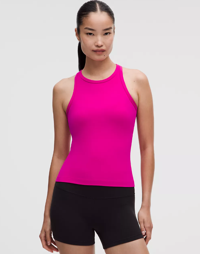 Women's Align Waist-Length Racerback Tank Top (Pink)
