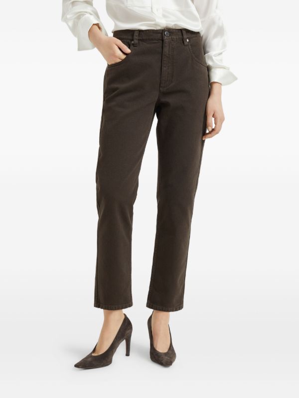 Women's Brunello Cucinelli Straight-Leg Wool Trousers