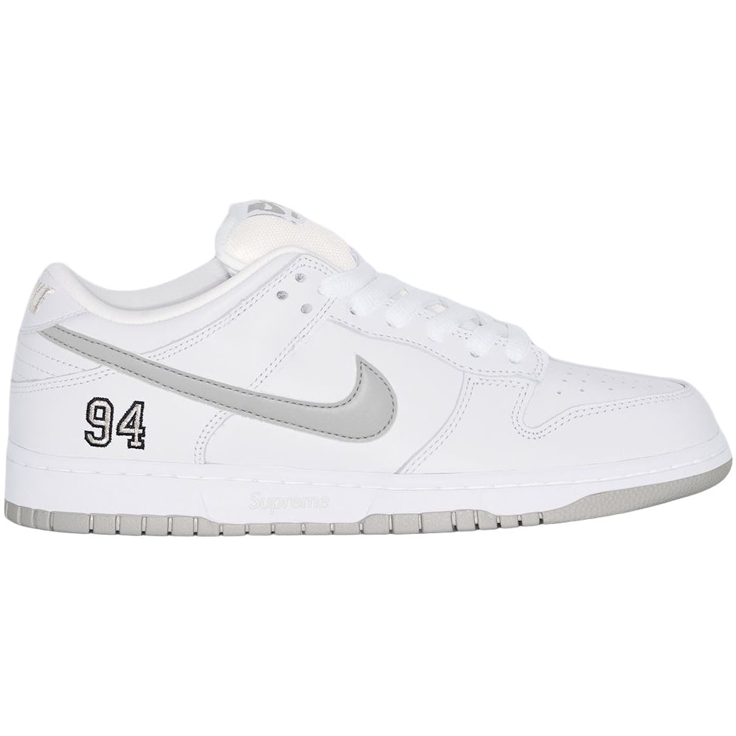 Men's Supreme x Nike SB Dunk Low (White)