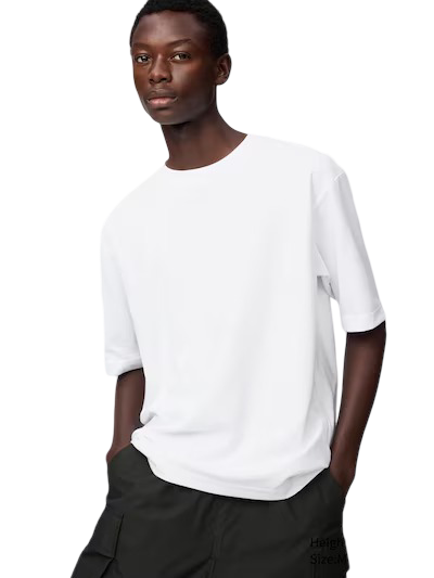 AIRism Cotton Oversized Crew Neck T-Shirt (White)