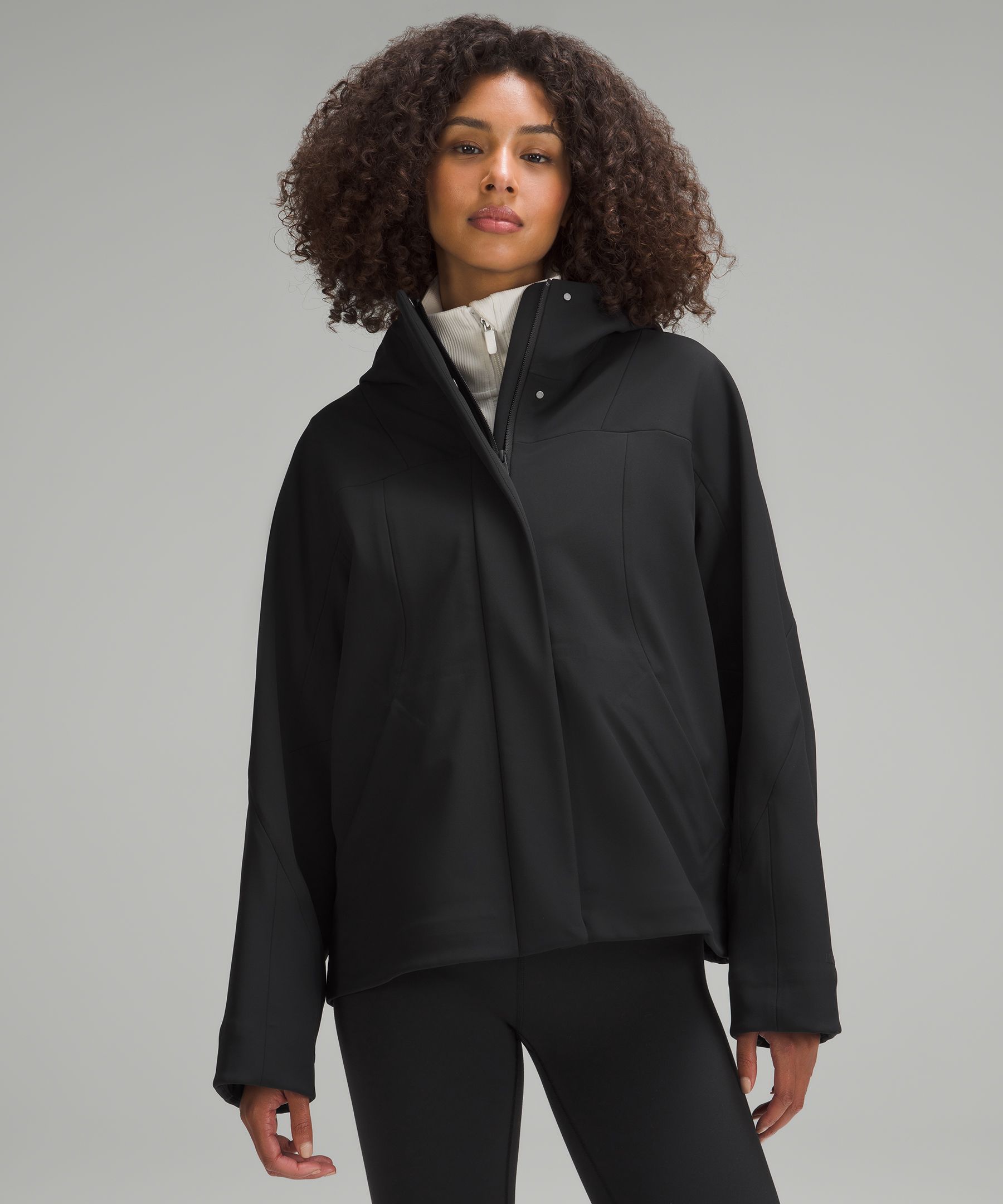 Women's RepelShell Cinch-Back Rain Jacket (Black)