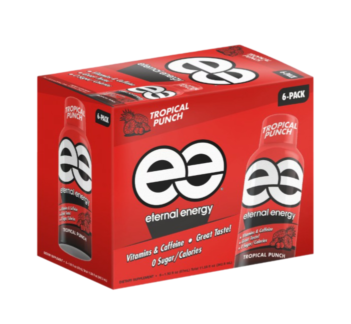 Eternal Energy: Premium Energy Shot Tropical Punch - 1.93 fl oz (6 count)