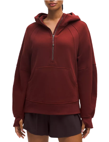Scuba Oversized Half-Zip Hoodie Long (Rockwood)
