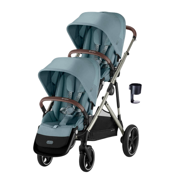 Cybex Gazelle S Taupe Double Stroller (Stormy Blue)