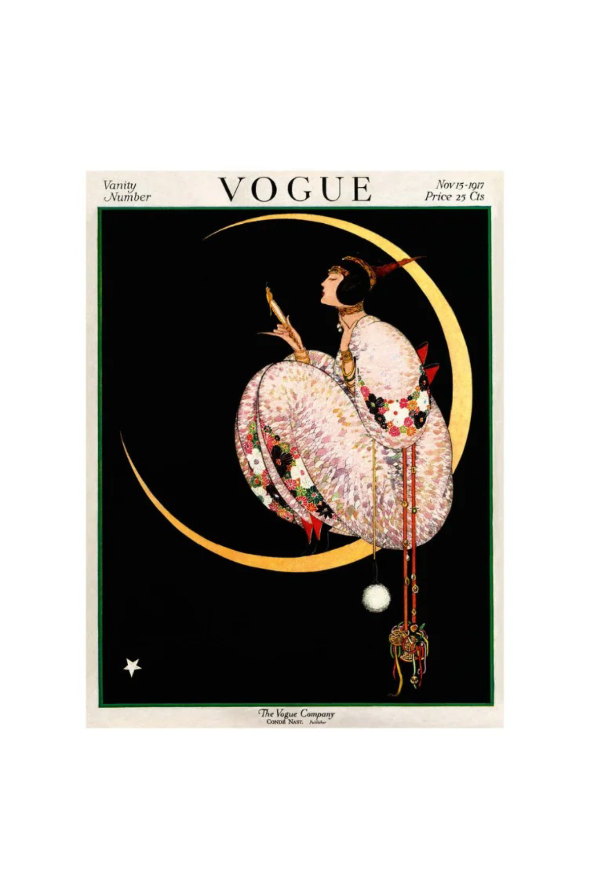Vogue 1917 G.W Plank Crescent Moon Cover Print