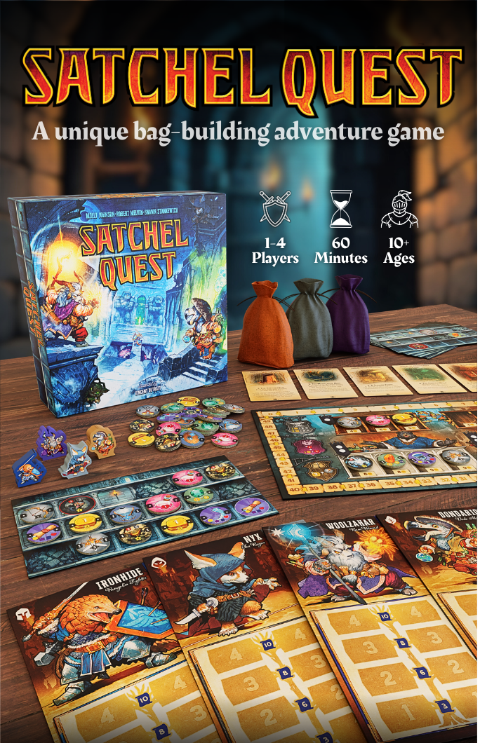 Board Game: Satchel Quest - A Unique Bag Building Adventure