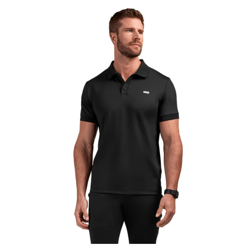 Rocco FORMx Polo Scrub Top (Black)