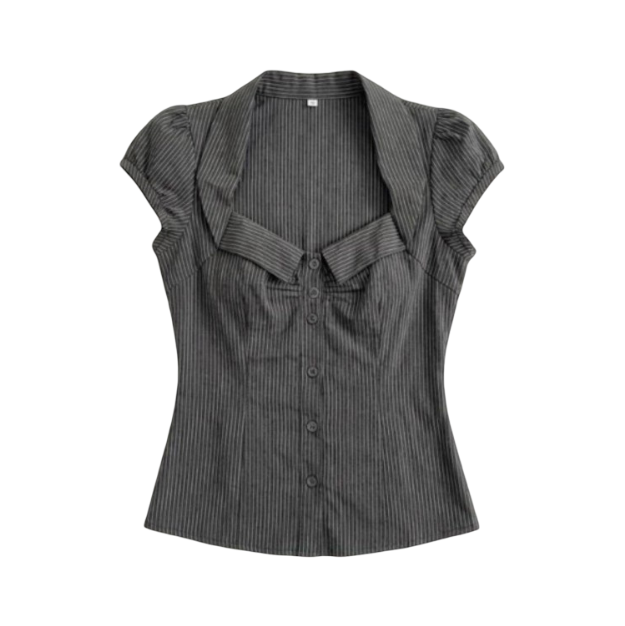 Y2K Women's Blouse (Grey)