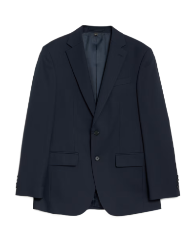 Regular Fit Stretch Suit Jacket (Black)