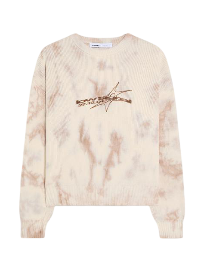 Round Neck Print Jumper (Beige)