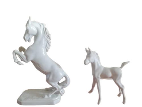 Porcelain Horse and Foal Figurine By Goebel