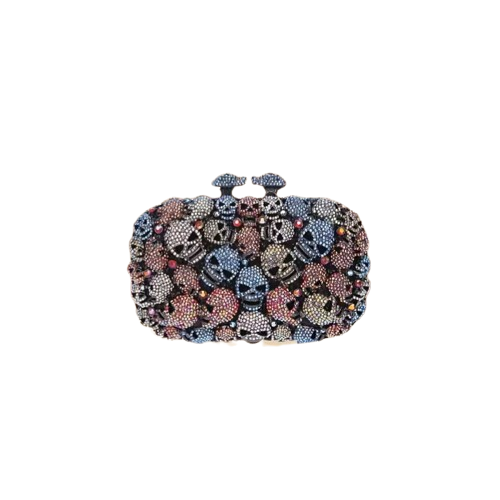 Women's Skulls Rhinestone Clutch Bag