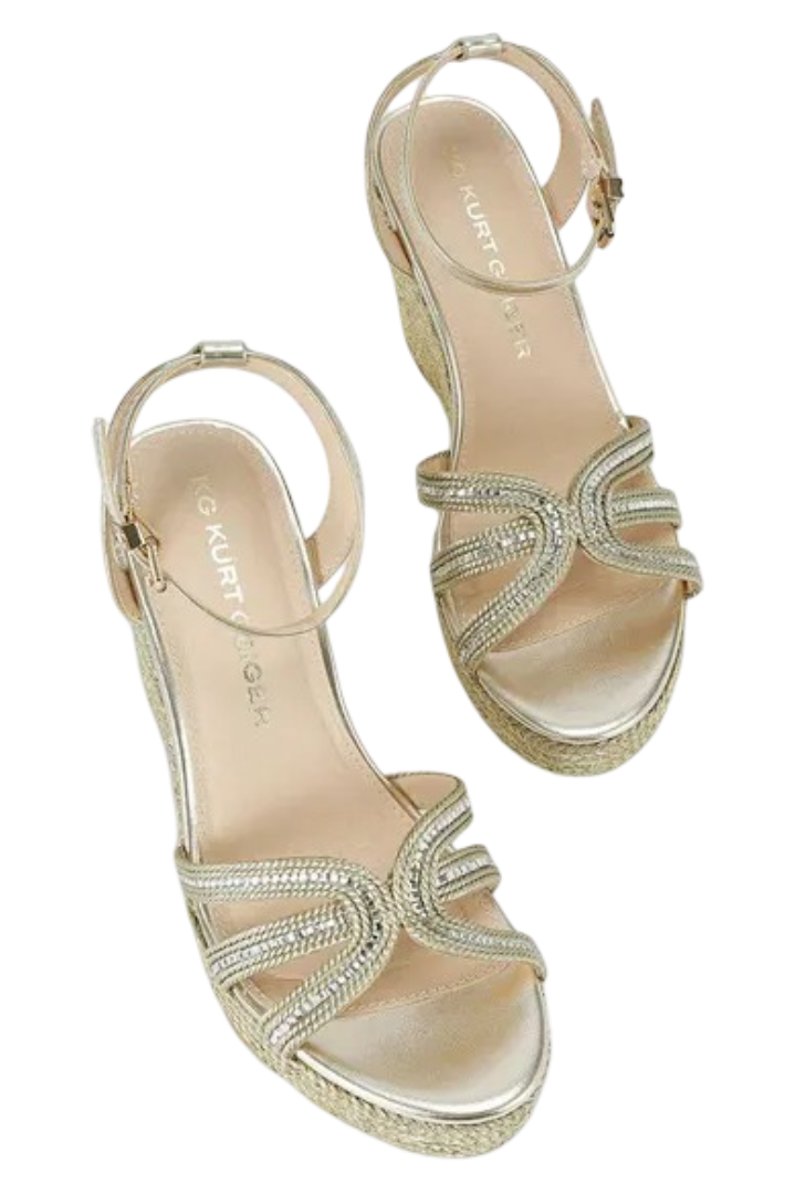 KG Kurt Geiger: Regard Wedge Heels (Gold)