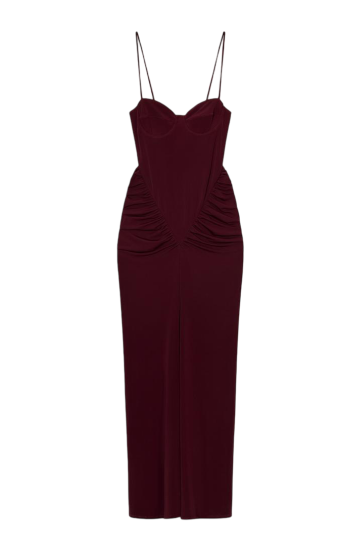 Draped Bustier Dress