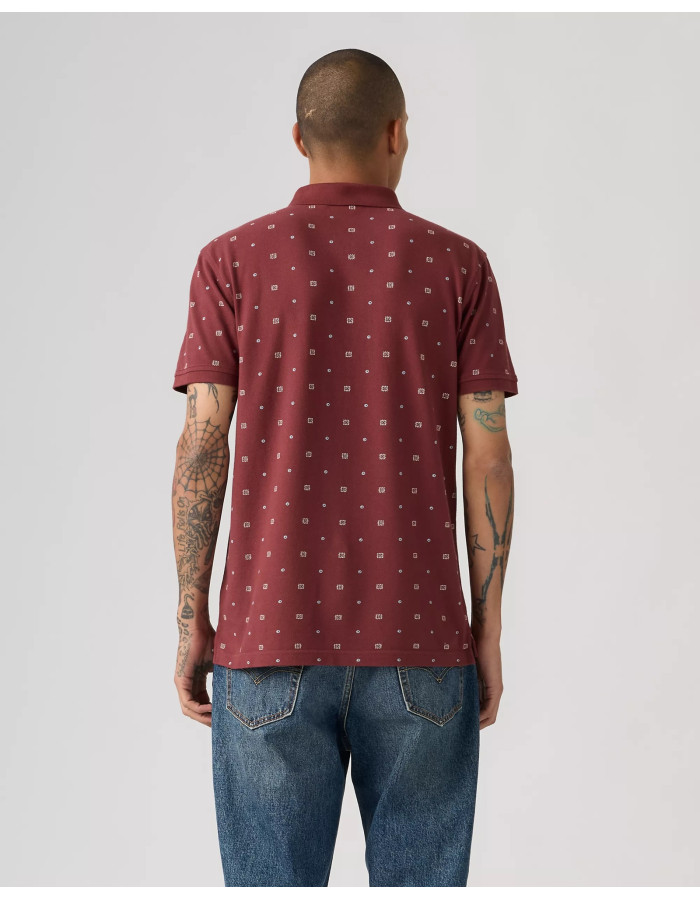 Men's Housemark Polo Shirt (Ebba Geo Oxblood)