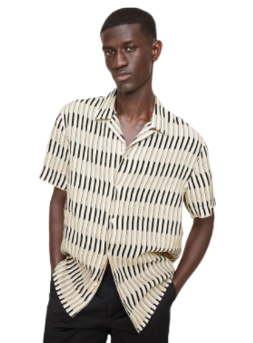 Banana Republic Standard-Fit Linen Resort Shirt (Cream)