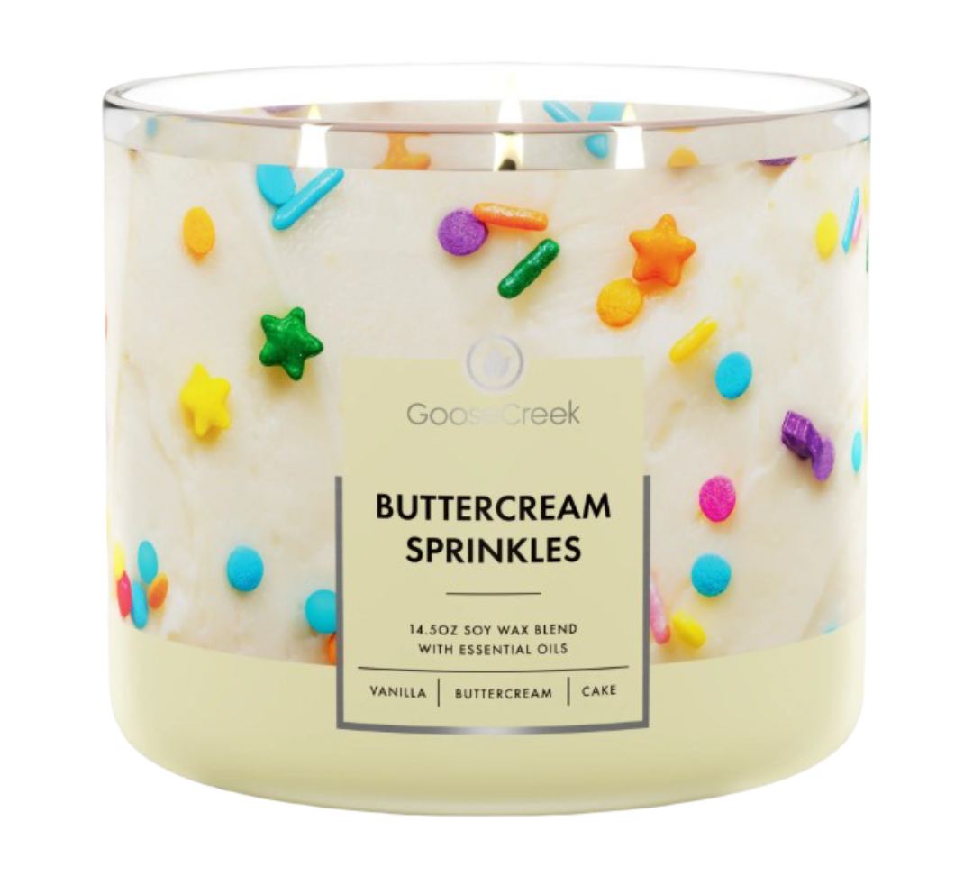 Buttercream Sprinkles 3-Wick Candle - 411g