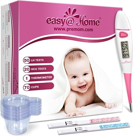 Easy@Home: Ovulation Test Kit 20 Strips with Urine Cups