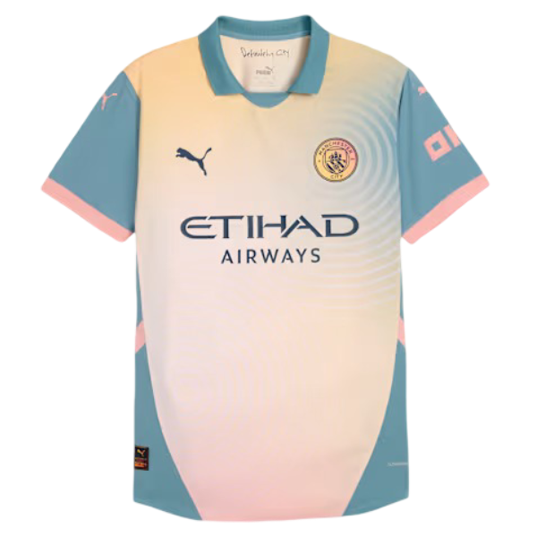 Men's Manchester City 24/25 Fourth Jersey (Rosebay & Bold Blue)