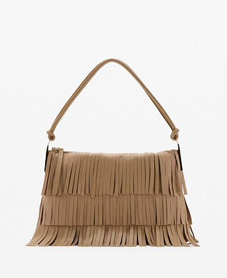 Women's Leather Bag With Fringe